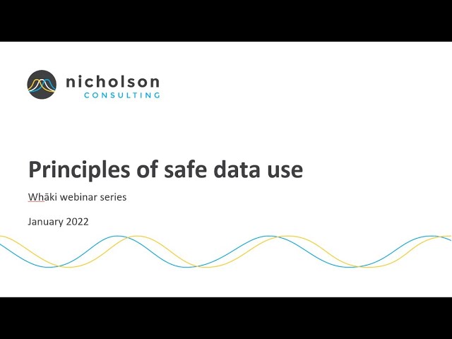 principles safe data use