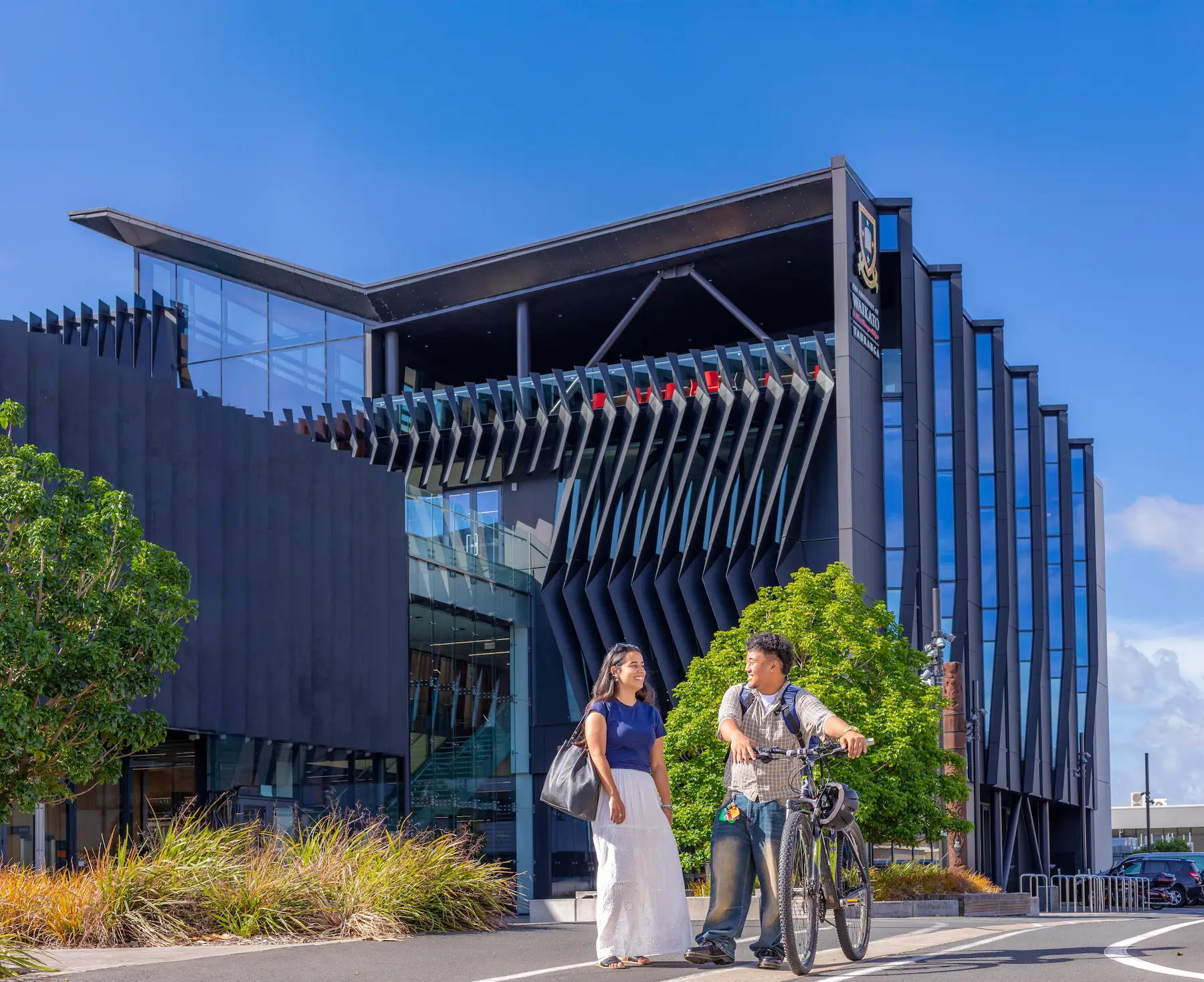 Tauranga Students Standing outside Campus