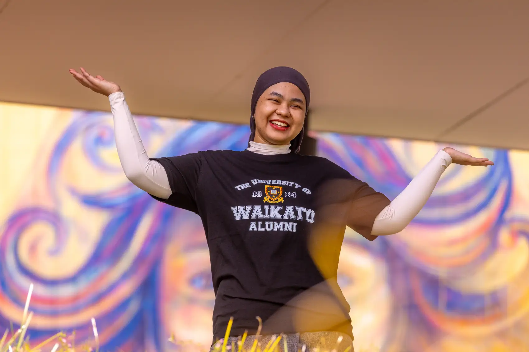 student-wearing-waikato-university-merch