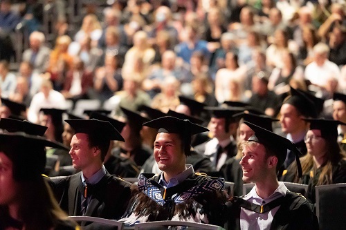 Graduates seated during the graduation ceremony