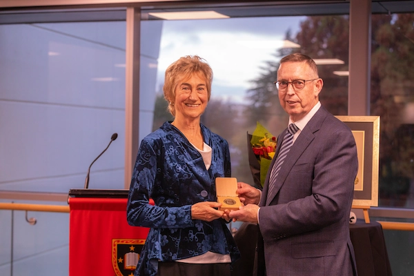 Dr Beverley Clarkson and University of Waikato Vice Chancellor Professor Neil Quigley