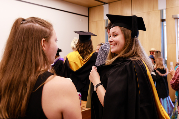 graduation students cap gown woman
