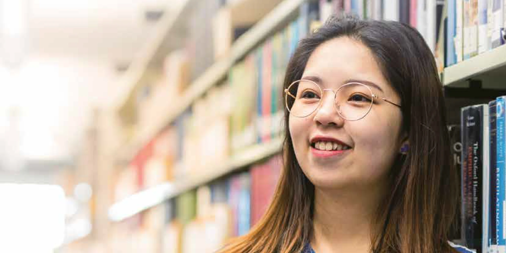 Student in Library